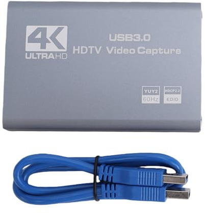 Topiky Scheda di Acquisizione 4K per Streaming, Full HD 1080P 60FPS USB 3.0 Scheda di Acquisizione Audio Video HDMI, di Videogiochi per Streaming, Registrazione a Bassa
