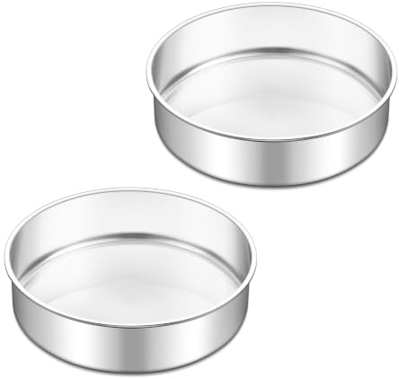 Homikit Bakform, rostfritt stål 18 cm rund kakform, bakformset om 2