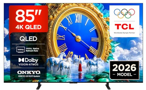 TCL 85 A400 4K QLED Google TV – 3840x2160, 144Hz, Dolby Vision HDR, AiPQ Pro AI-processor