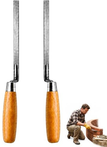 2pcs Pointing Trowels, 0.8m Bricklaying Tools for Pointing Mortar, Cement Trowel Pointing Tool, Finger Trowel Tuck Pointer,Bricklaying and Cement Tool for Pointing Mortar and Tiling - DIY Hand Tool