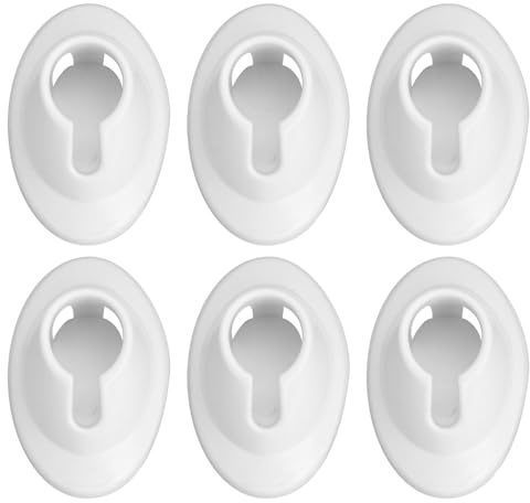 CRAFTHROU Supporto per Smalto Bianco in Silicone Resistente e Leggero 6 Pezzi per Nail Art e Saloni di Bellezza Unghie