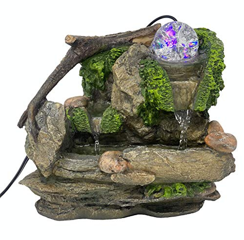Natures Rocky Waterfall Tabletop Zen Meditation Fountain Decoration