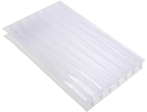 Opal, 1.5 x 1.5m (Width x Length) 10mm Multiwall Polycarbonate Sheets Poly Plastic Roof Panel for Lean-to Canopy Conservatory