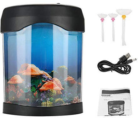 USB LED Mini Desktop künstlich Quallen Lampe Farbe wechseln Licht Effekt Stimmungslicht Aquarium