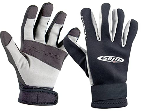 Tilos 1.5mm Tropical Dive Gloves with Amara Leather for Snorkeling, Kayaking, Water Jet Skiing, Sailing, Scuba Diving, Rafting