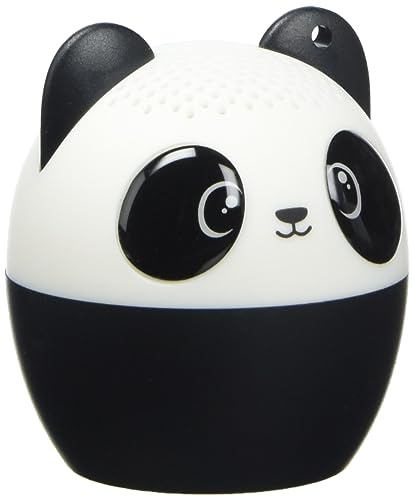 LEGAMI - Mini-Freisprecheinrichtung und Drahtloser Lautsprecher, Pump Up The Volume, Ø 4,3 cm, Außen Gummi, Innen Kunststoff, Panda-Thema, Take Remote Selfie