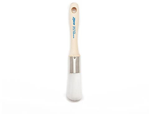 Zibra Round Paint Brush for Curved Surfaces and Ornate Details, 1 in, White, Pro Grade