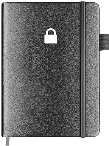 Hardcover-Passwortbuch mit alphabetischen Registerkarten – Internet-Passwort-Halterbuch, 11,6 x 15,5 cm, Passwort-Notizbuch für Büro oder Zuhause, Schwarz