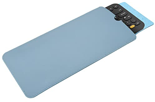iKammo PU Leather Logitech Keyboard Sleeve Case Bag for Logitech K380 Multi-Device Wireless Bluetooth Keyboard Skin, Logitech K380 Keyboard Travel Sleeve Bag Case,Light Blue