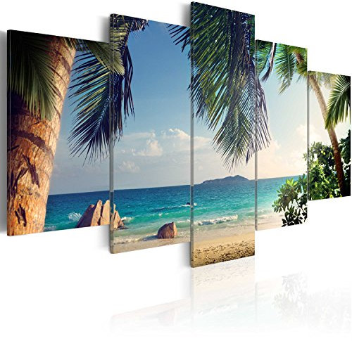 murando Cuadro Acústico Paisaje 100x50 cm espuma acústica absorbe el sonido aislamiento lienzo de 5 piezas Impresión Artística Decoración de Pared Imagen Gráfica 030112-66