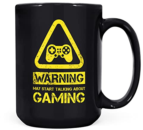 Mug Monster - Taza de café de cerámica, regalo para hombres o mujeres, extra grande y gigante disponible, taza negra de 15 onzas