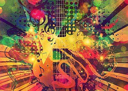 CORTOTO 1,5x1,2m stoff Musik Hintergrund Fantasy Retro Musical Background Karaoke Party Decorations Hintergrund Fotografie Adults Kids Birthday Baby Shower Newborn Women Wedding Foto Booth Requisiten