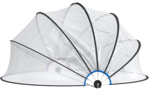 vidaXL Cupola per Piscina Rotonda 406x203 cm PVC