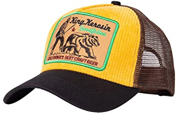 King Kerosin Herren Trucker Cap | Bikercap | Cordfront| Frontstickerei |Logopatch | Truckerkappe |Caps | Meshcap Goodfellas