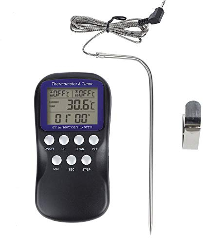 Hztyyier Termómetro Hervir Azúcar Hornear Cocina Barbacoa Macaron Comida para Alarma Horno Termómetros