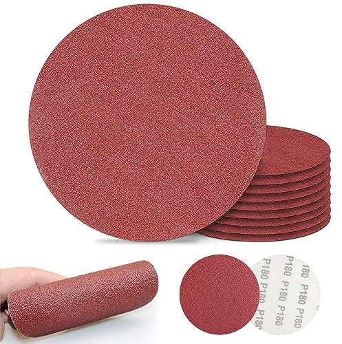 LEPEVNEY Disco de lijado de gancho y bucle de 8 pulgadas, grano 240, papel de lija de óxido de aluminio para madera, metal, paquete de 15