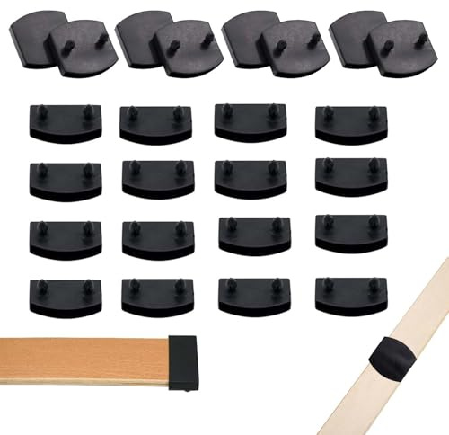 SVOCK 24 Pezzi Reti a Doghe, Doghe Ricambio Rete, Accessori per Reti a Doghe, 16 Rete a Doghe Coda y 8 Basi a Doghe Mezzo, Supporto Doghe Letto, Ferma Materasso per Rete a Doghe