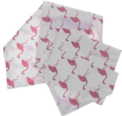 ABOOFAN Tischläufer Aus Baumwolle Und Leinen Flamingo-Muster Im Hawaii-Stil Mit Quasten Für Party-Dekoration Hochzeit Geburtstag