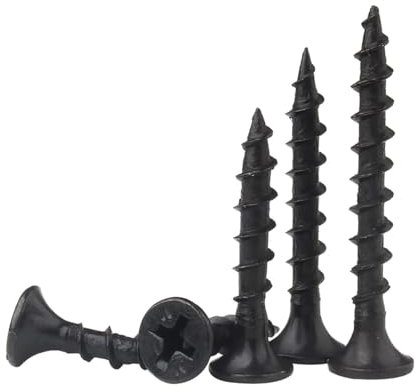 20pcs Black M3.5 Reinforced KA Countersunk Head Self Tapping Screw Cross Recessed Flat Head Wood Screw Drywall Nail (Color : 30mm, Size : M3.5)