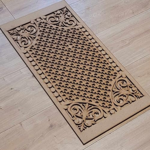 French trellis grate Pattern Screen Radiator Cabinet wall Decorative Screening-grille- Perforated MDF panel (1200x600mm) 0155 (6mm thick MDF)