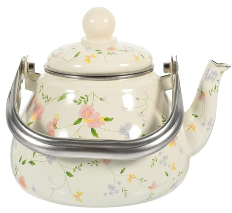 Tetera con silbido Tetera Hogar Cocina Tetera Tetera Pequeños Recipientes de Vidrio Tetera eléctrica con Cuello de Cisne Tetera con Tapa de Gas Cocina Segura Jarra Jarra de Jugo Té Negro Acero Inox