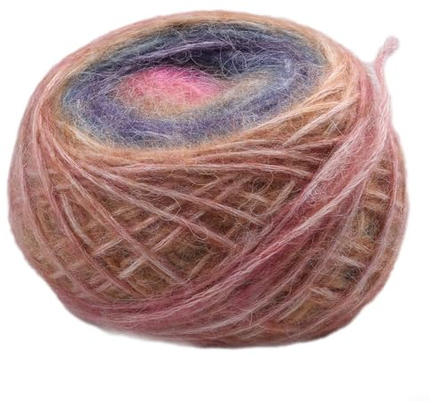 MeevrgR Mohair-Garn mit Farbverlauf, 1 Rolle, weiches Mohair-Kaschmir-Strickgarn, Häkelgarn, Zubehör, für Heimwerker, Winter, warm, handgestrickt, Pullover, Schal (Typ B)