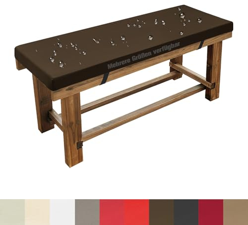 Lsjoaw Bankauflage 180X50X5CM Wasserdicht Sitzauflage Bankkissen Sitzkissen Gartenbank Auflage Schaukel Kissen für Gartenbank Schwingen Bankpolster Outdoor für Fensterbank Gartenkissen Dunkelbraun