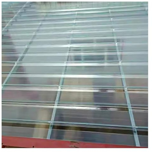 Dachplatte for Gewächshäuser, 2 mm dicke gewellte Kunststoffplatte, Wandverkleidungsfolie, Glasfaser-Tageslichtpaneele, UV-Schutzplatten-Untersichtsmaterial for Schuppen (Color : Clear-2mm thick, Si