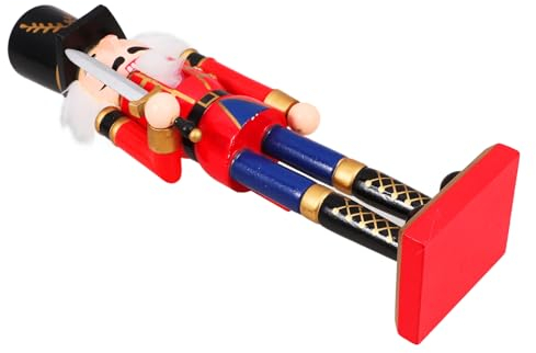 Ciieeo Schiaccianoci in Legno Artigianale Per Natale Decorazione Da Tavolo Tradizionale Figura Di Marionetta Per Addobbi Natalizi