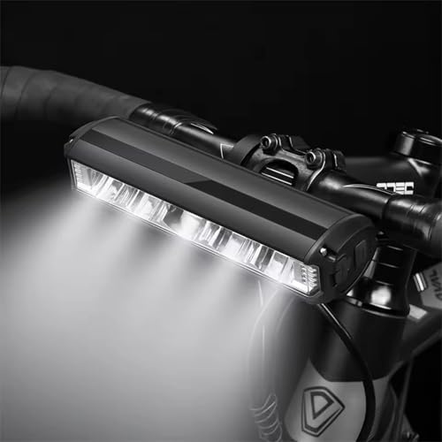 Bike Lights, 2600 Lumen Bicycle Light with 4 Modes, USB Rechargeable Bike Light, Waterproof Bike Headlight with Low Power Indicator, Wide Beam Bike Lights for Night Riding