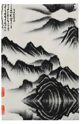 Drapeau chinois avec peinture de paysage - 61 x 91 cm - Bannière décorative pour l'extérieur et la maison - Drapeaux de fête (facile à installer)