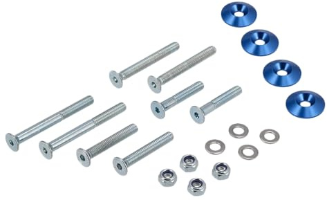 Set: CNC Senkscheiben für Stoßdämpfer/Federbein, Blau - für S51, S50, S7