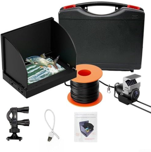 Für ultraklaren Fischfinder mit 12,7 cm (5 0 Zoll) Bildschirm mit Echtzeitaufnahmen für effektive Angelstrategie (5,0 IPS + Kamera 15 m)