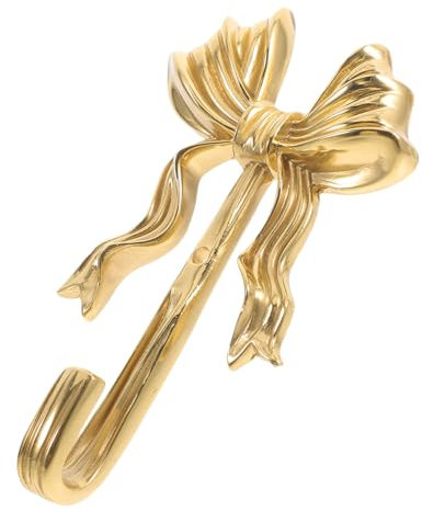 HOMSFOU Messingschleifenhaken, quadratisch, zusammenklappbar, Kleiderhaken für Kleidung, Wandmontage, Türhaken zum Aufhängen von Pflanzen, Set, Gold, Raumdekoration, Kleiderbügel, Ständer,