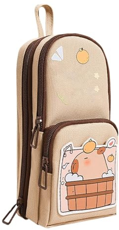 Custodia a matita Capybara, custodia a matita Capybara carina - Controllo della cartoleria per bambini - BASS CAPYBARA PEN CASSO DI BUST CASSEZIONE CAPYBARA PEN CASO PER STUDENTI SCUOLA