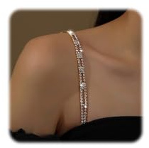 FloralGrace Rhinestone Bra Straps, Adjustable Sparkling Shoulder Straps, Non-slip and Stylish, Perfect for Dresses and Tops, Ideal for Weddings and Events(C-Gold)
