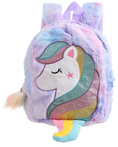 BESPORTBLE Plüsch Einhorn Rucksack Mädchen Junge Mädchen Schultasche Schulranzen Schulrucksack Moderate Kapazität Langlebig Leichter Schulrucksack Für Reisen Shopping Schule Ab Kindergarten