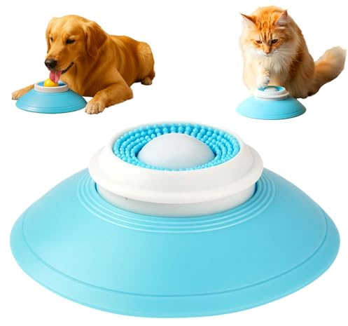 Hundelickspielzeug, Leckmatte Für Hunde, 14.5x4.5cm Schleckmatte Hund, ABS Langsame Feeder Dog Bowls, Spielzeug Hund, Mit Integrierter Drehkugel Für Gelangweilte Welpen Für Die Futterausgabe (1)