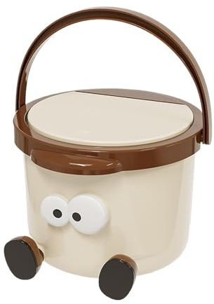 Genérico Pequeño Cubo de Basura de Escritorio - Papelera resistente con tapa | Papelera de Escritorio con Tapa - para Baño, Cocina, Habitación Infantil, Mesas, Tocador, Oficina en Casa