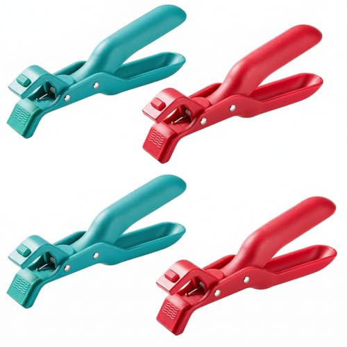 4 PCS Anti-Scald Bowl Holder Clip, Silicone Non-Slip Heat Insulation Hot Plate Gripper Tongs, Multi-Purpose Plate Gripper Tongs for Microwave Oven Air Fryer, Kitchen Silicone Tongs for Bowls, Plates,