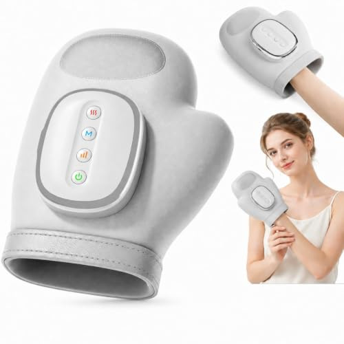 Neuriva Hand Massager for Dupuytren's Contracture Hand Massager with 3 Massage Modes 5 Intensity Levels Warm Compress and Auto Timer for Palm Finger Wrist Care