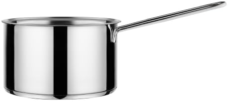 Inoxriv, Kook Bollilatte Diametro 12 cm, Acciaio Inox 18/10, Capacità 0,8 lt, Triplo Fondo, Tutti i Piani Cottura, Made in Italy