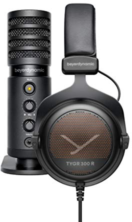 beyerdynamic TEAM TYGR mit TYGR 300 R Kopfhörer und FOX USB-Mikrofon, offener Gaming-Kopfhörer, geeignet für PS4 Konsole, PC und Mac
