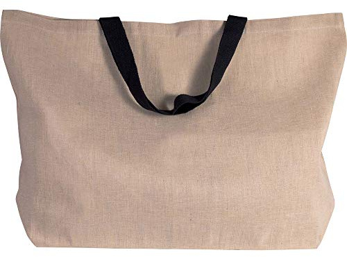 noTrash2003 großer Shopper aus Jute-Baumwoll-Mischgewebe, XXL-Tasche u. Shopper für Strand, Freizeit, Shopping oder Sport, versch. Farben verfügbar