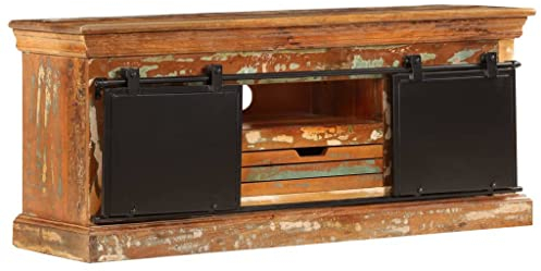 vidaXL Mobile Porta TV in Legno Massello di Recupero Vintage Armadietto Basso