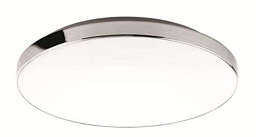 BRILONER Leuchten - LED Deckenleuchte, Badlampe, Badleuchte IP44, 13 Watt, 1.700 Lumen, 4.000 Kelvin, Weiß-Chrom, Ø35.5cm, 3351-216