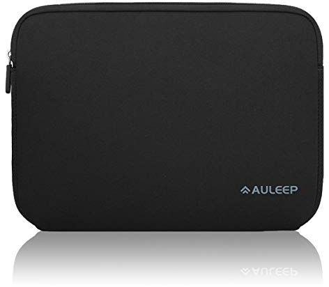 AULEEP Laptop Hülle Tasche, 13-14 Zoll Neopren Notebook Laptophülle/Wasserabweisende Schutzhülle für Laptops Chromebooks Acer/Asus/Dell/Lenovo/HP, Schwarz