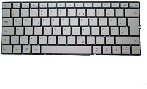 RTDPART Dock-Tastatur für Microsoft Surface Book 2 15 1793 1813 Silber Deutsch GR