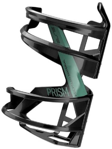 Elite Prism Links – Flaschenhalter aus recyceltem Material Grüne Grafik – Nachhaltiger Trinkflaschenhalter für MTB Rennrad Gravel E-Bike – Leicht Stabil Universal
