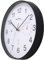 techno line WT8945 - Reloj de Pared con indicador de Temperatura y Humedad (30 cm), Color Negro